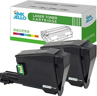 InkJello Compatible Toner Cartridge Replacement for Kyocera FS-1041 FS-1220MFP FS-1320MFP TK1115 (Black 2-Pack)