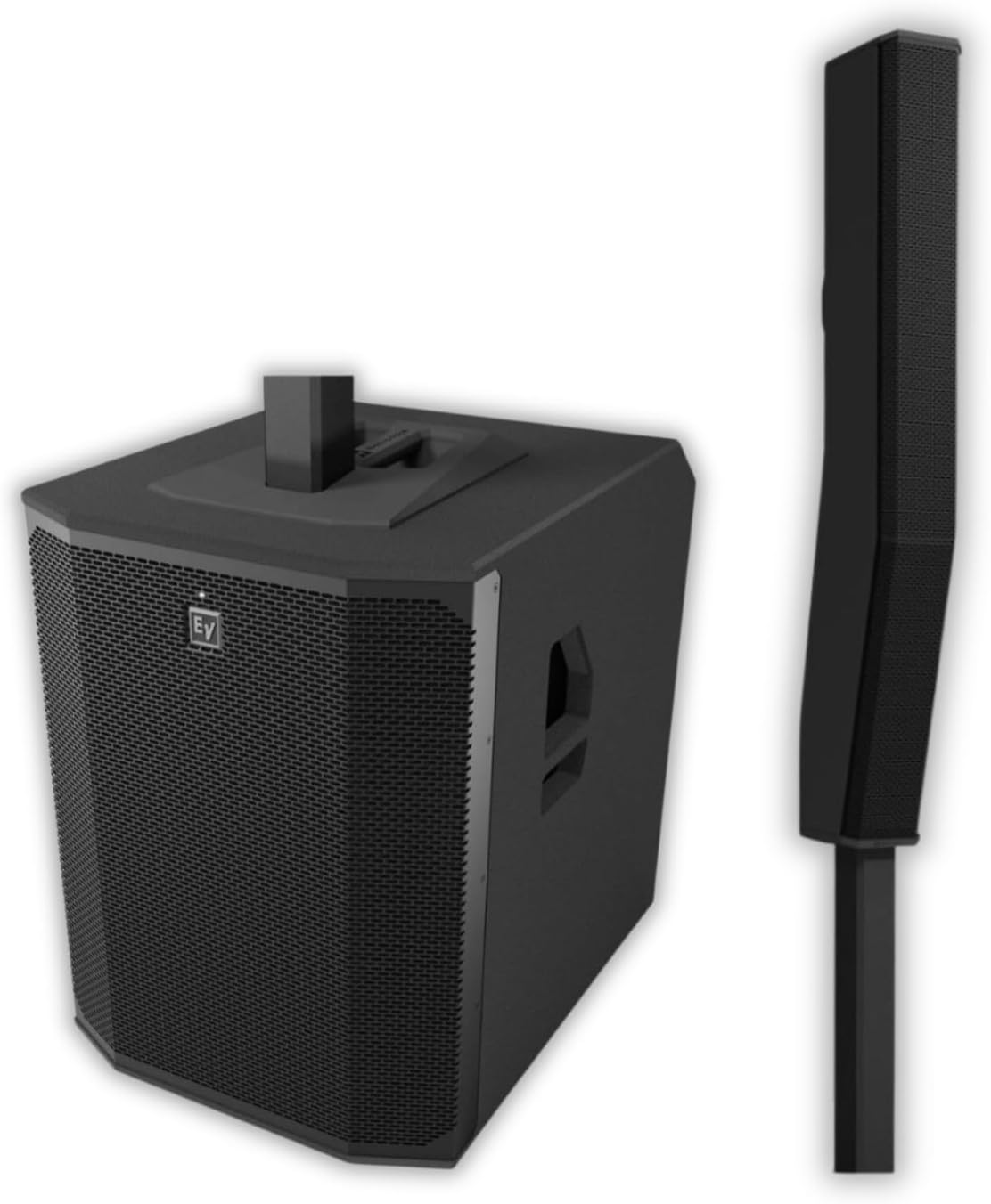 Evolve 18-Inch Subwoofer (Black) with Evolve 70/90 Portable PA Column Array Bundle (2 Items)
