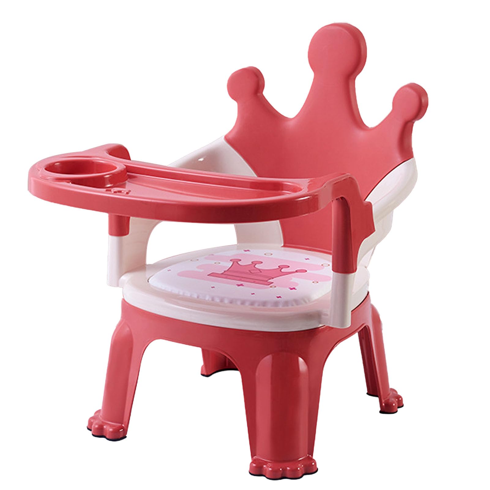 Cryfokt Seggiolino per Bambini Sedia da Pranzo Staccabile per Bambini in Cartone Animato per la Casa e L'asilo Plastica Confortevole 1 unità (rosso)