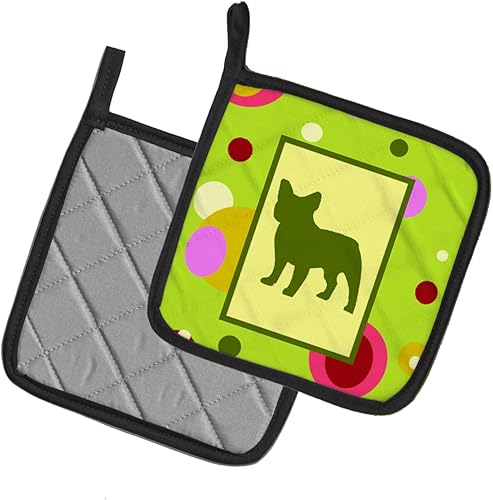 Miniatura 2 de Caroline's Treasures CK1128PTHD - Juego de soportes para ollas de bulldog francés para cocina, resistentes al calor, almohadillas calientes para