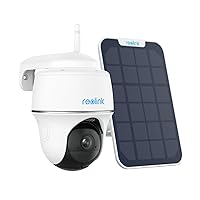 Reolink 360° PTZ Videocamera Sorveglianza Batteria Solare, 3MP Telecamera WiFi Esterno Senza Fili