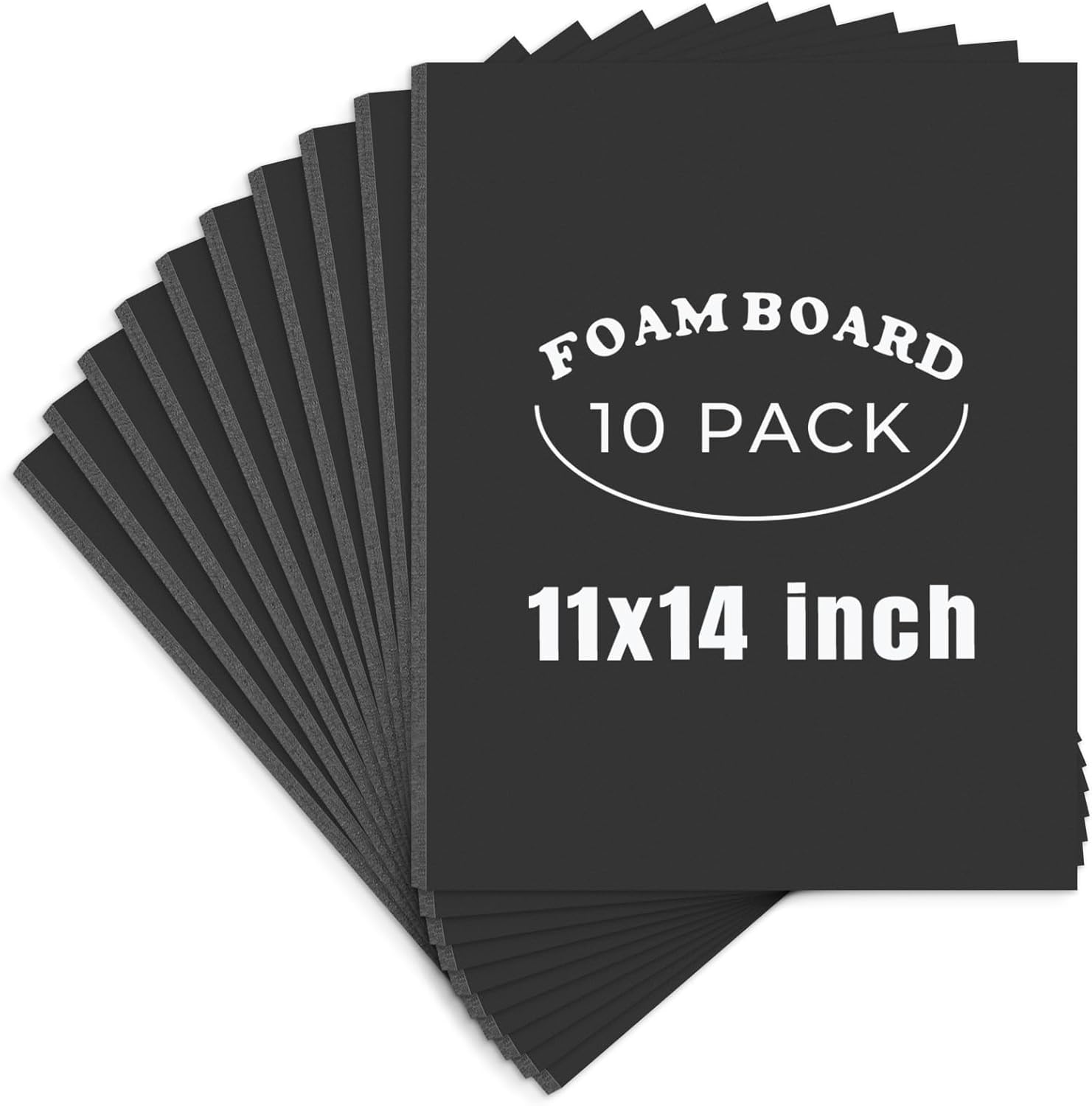 AUEAR, 10 Pack 11×14 Black Foam Boards, Foam Core Poster Board for Display, Mounting, Print, Presentation and Projects, 3/16” Thick