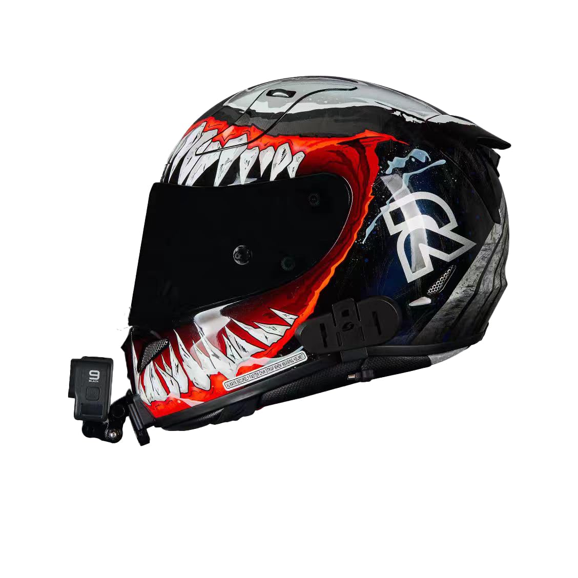 HJC RPHA 11 Oraiser Chin Mount Kits Made for Smart HJC 11 Pro Venom Camera Mount Kit, Customize Aluminum Base Compatible with Gopro Hreo Insta360