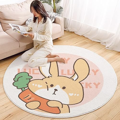 MEIFEISEWU Tappeto tappeto bambini rotondo Tappeto...