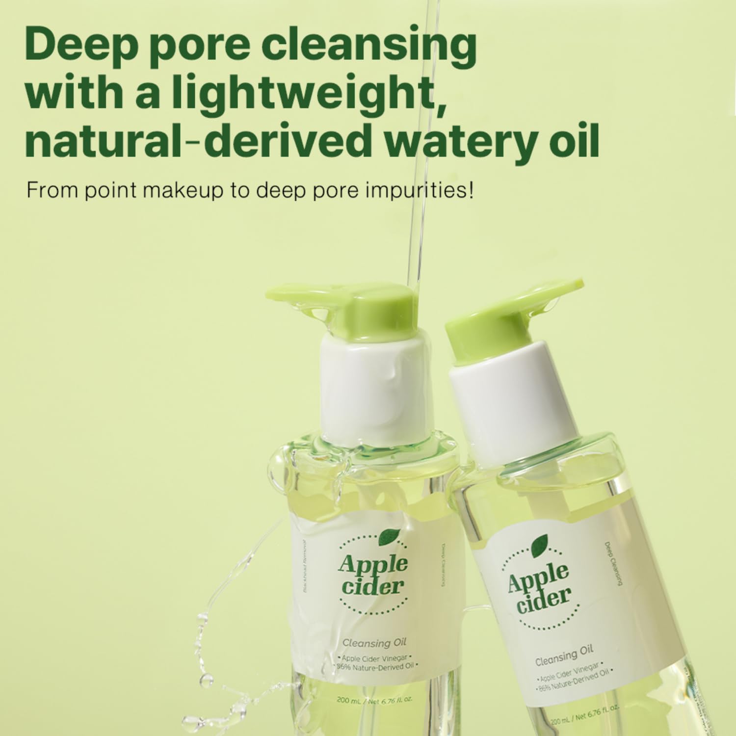 Ariul Apple Cider Cleansing Oil – Gentle & Purifying Makeup Remover with Apple Cider Vinegar, Hydrating & Pore Care, Korean Skin Care, 200ml / 6.76 fl. oz - Image 2