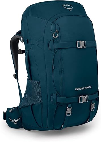 Osprey Fairview Trek 50L Mochila de viaje para mujer, color azul jungla nocturna