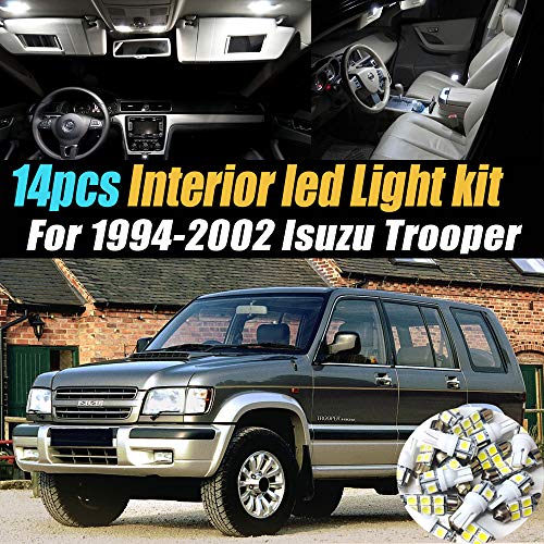 Kit 14 luces LED blancas para interior de vehículo