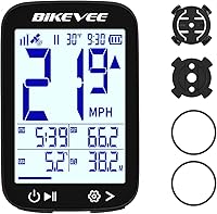 Bikevee GPS Bike Speedometer Wireless Cycling Computer - 2.4" LCD, Auto Start/Stop, Backlight, IPX7 Waterproof Odometer MPH/KM/H, 28H Battery