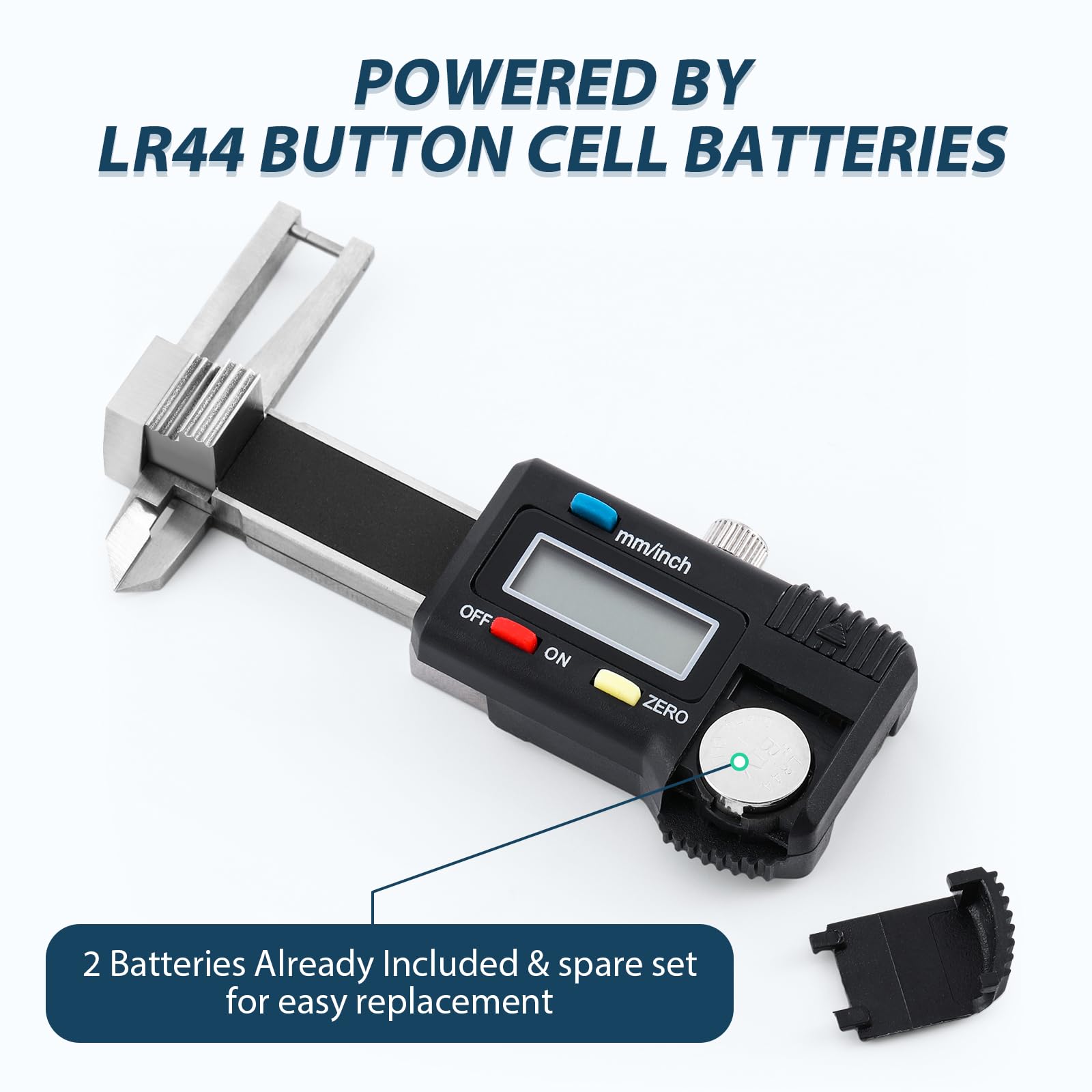 Digitaler Messschieber, 3-in-1 Mini-Messschieber, 0-25 mm, Präzisions-Messwerkzeug aus Edelstahl mit LCD-Display, Einheitenumrechnung, Aufbewahrungskoffer, Zusatzakku