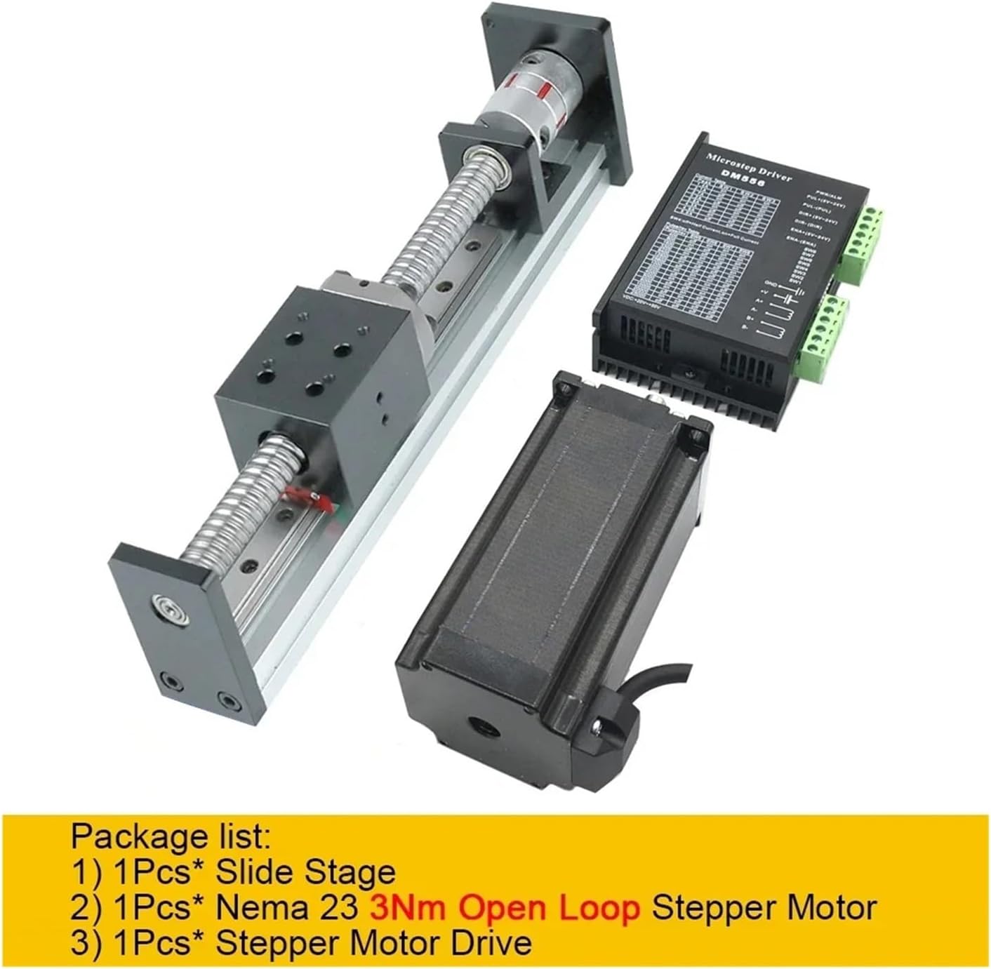 X-Y-Z Axis Linear Guide Rail Slide Stage Linear Stage 48mm Width Ball Screw SFU1605 1610(200mm SFU1605)