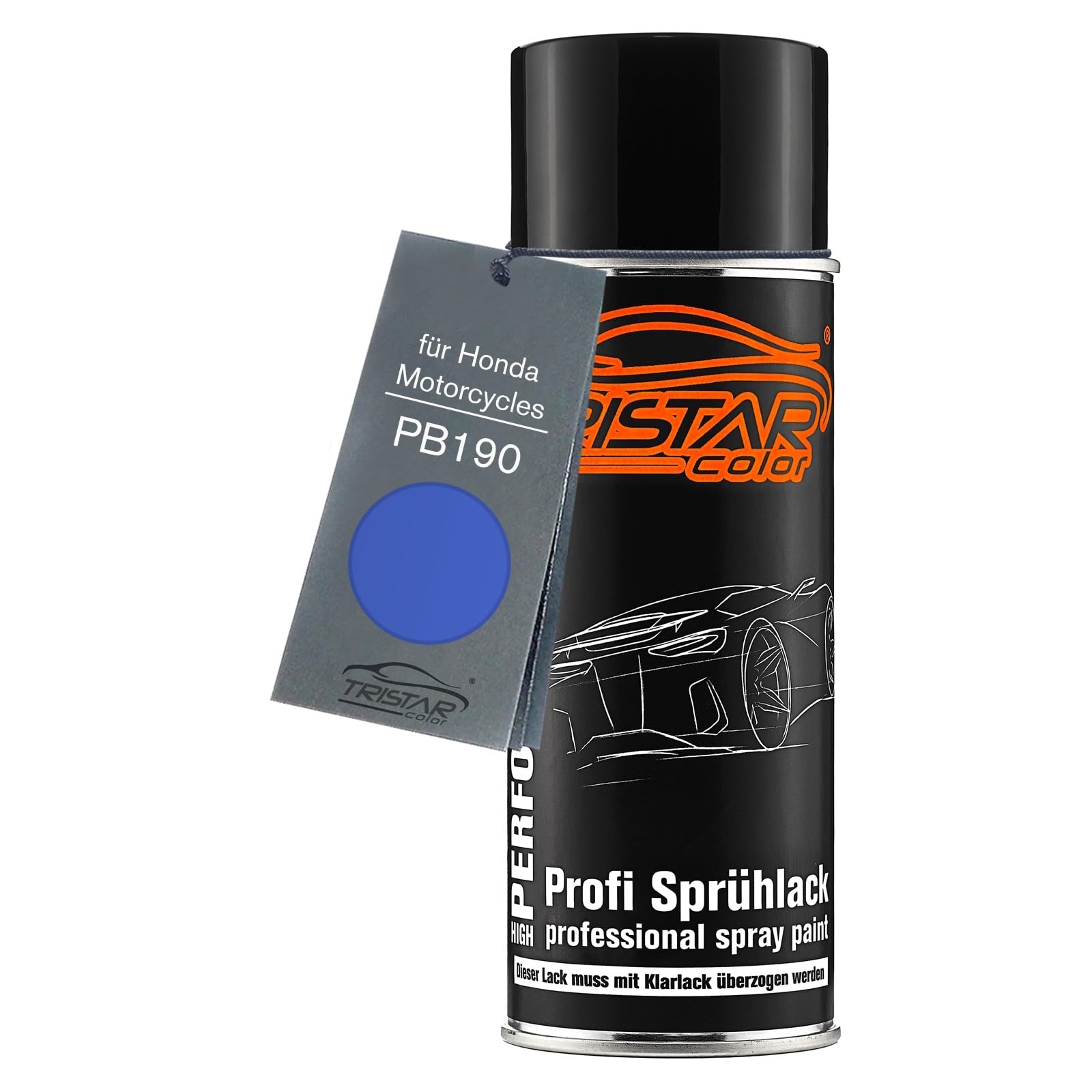 TRISTARcolor Pintura para motos Bote de spray para Honda Motorcycles PB190 Terra Blue Pintura base aerosol 400 ml