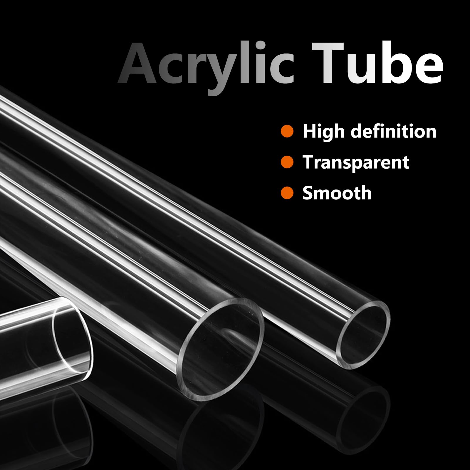 Tubo Acrilico Trasparente Cilindro Cavo Rotondo in Plastica Rigida con Superficie Liscia per DIY Creativo Display Industria e Laboratorio,140mmx3mm