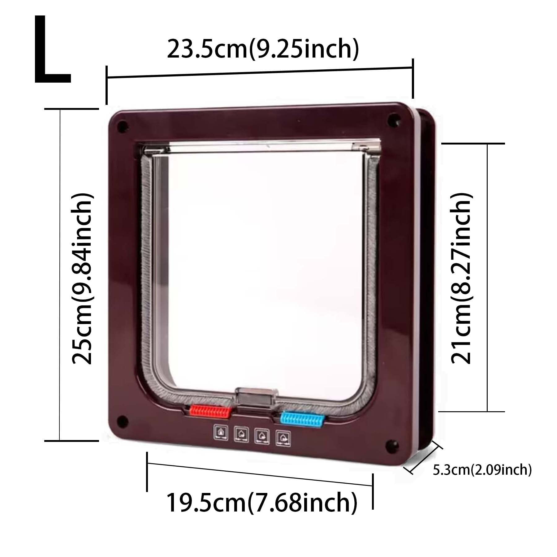 Rubessia Gattaiola XL 28x25 Cm - Porta Per Gatti E Cani Piccoli Con 4 Modalit&agrave; Di Chiusura
