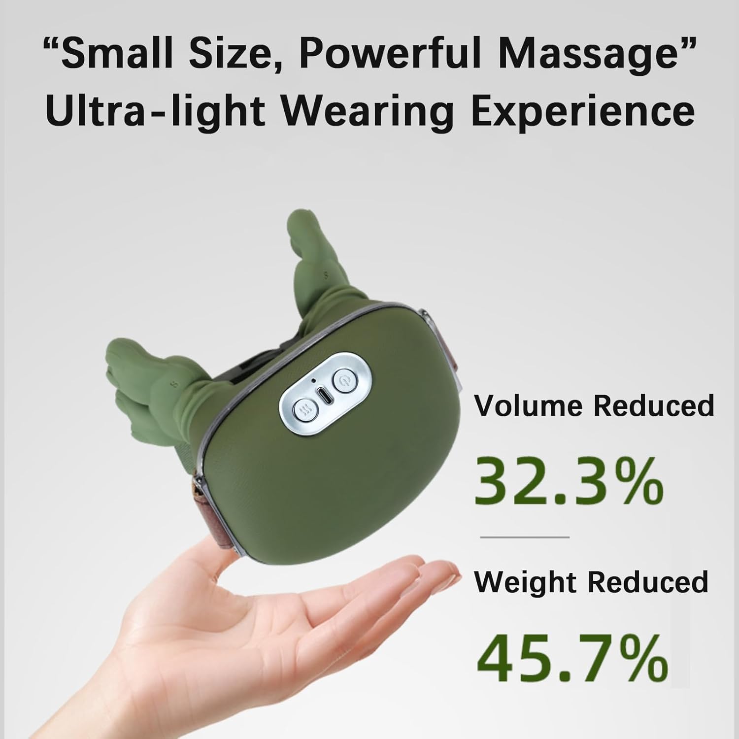 Massaggiatore Cervicale Schiena Spalle e Collo con manine, Massaggio 4D Shiatsu Per sollievo muscolare e rilassamento, senza fili ricaricabile