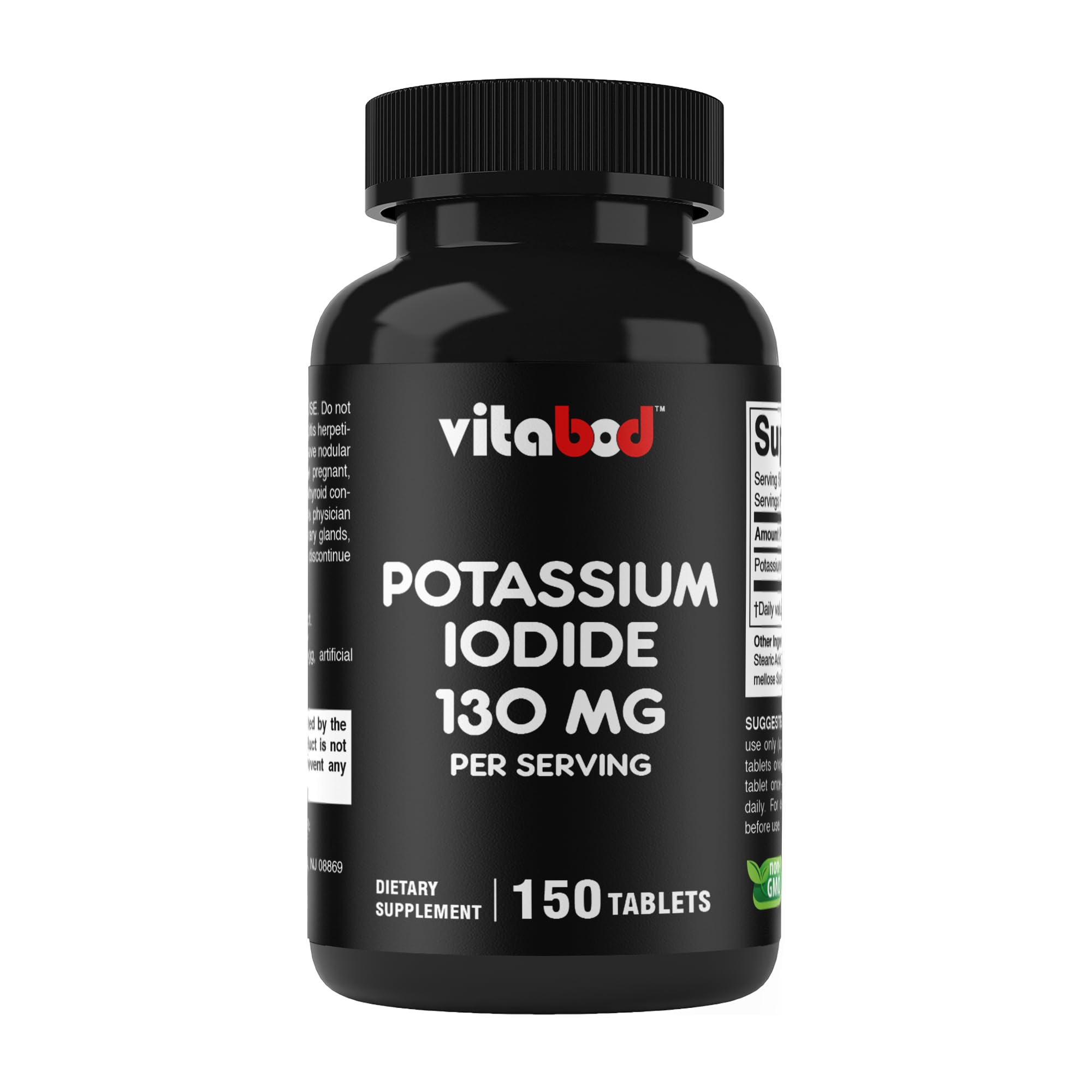 Potassium Iodide Dietary Supplement 130 mg per Serving - 150 Tablets (1 Bottle) - Exp 05/2030