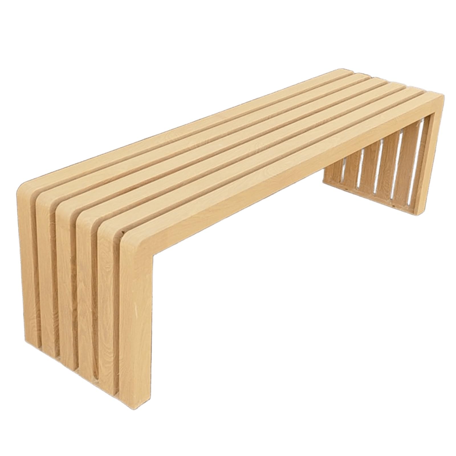 Banc de jardin extérieur en métal avec trous de fixation pour parc