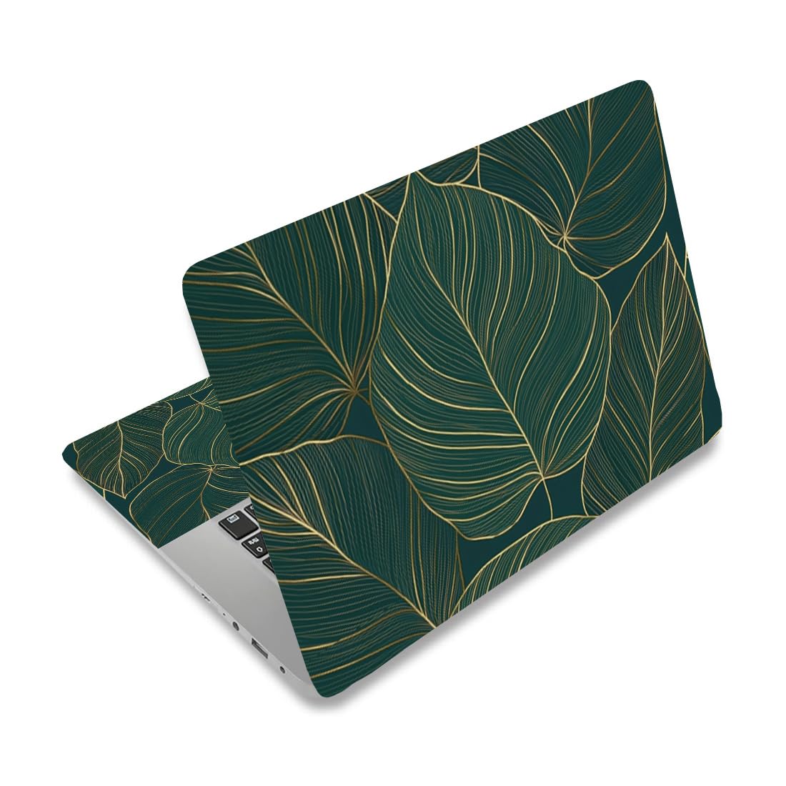 PLIGREAT Adesivo per computer portatile, adatto per computer portatile da 12", 13", 13,3", 14", 15 pollici, modello Monstera, universale, rimovibile, impermeabile, per PC