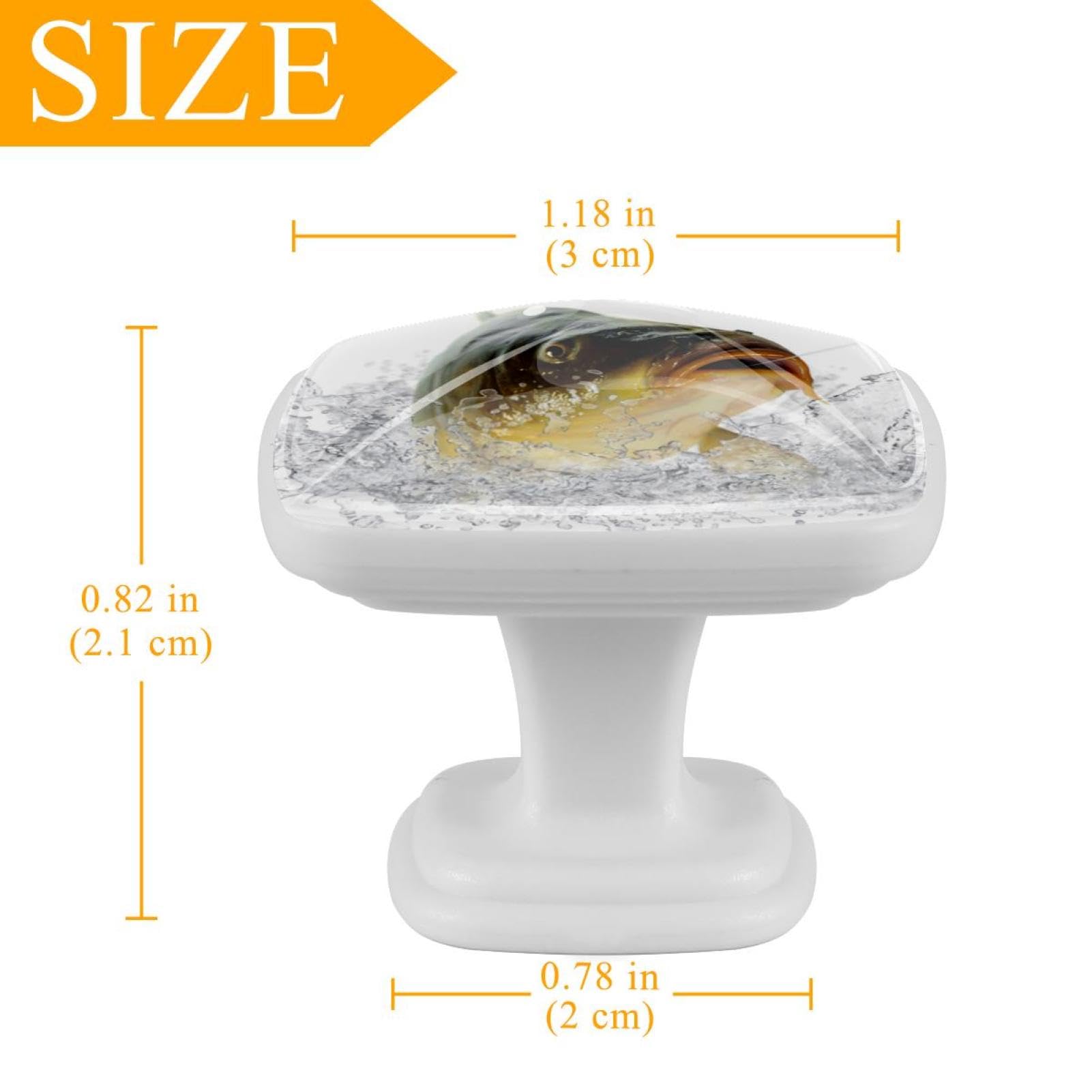 Cassetto quadrato moderno con viti (12 pezzi) pesce agganciato