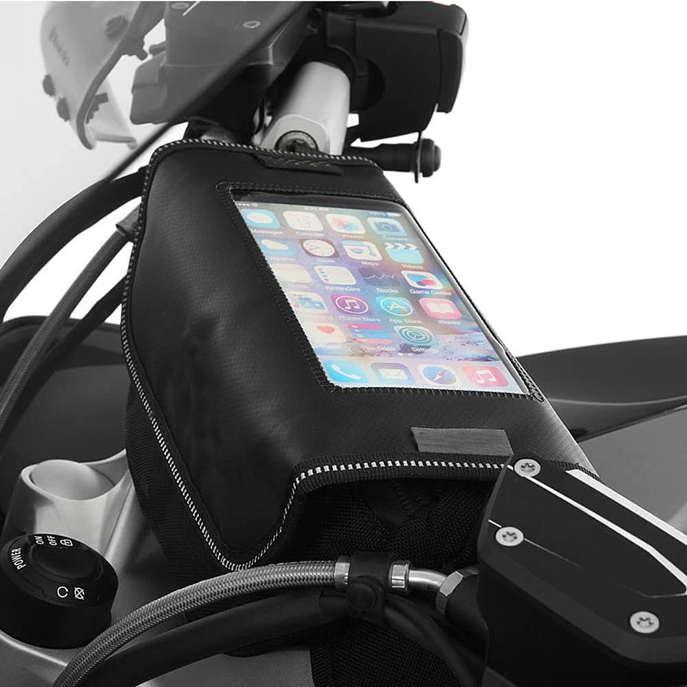 Borsa Impermeabile Da Manubrio Per Moto BMW R1250RT, R1200RT, K1600GT, R1100R – Multifunzione, Nero - 3