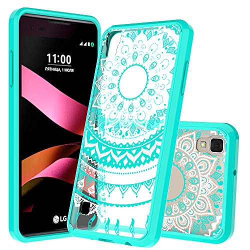 LG Tribute HD Case,LG X Style Case,LG Volt 3 Case With HD Screen Protector, AnoKe Scratch Resistant Mandala Design Slim Fit Hard Cover TPU Protective Cover Cases for LS676/L53B/L56VL/Volt 3 CH TM Mint