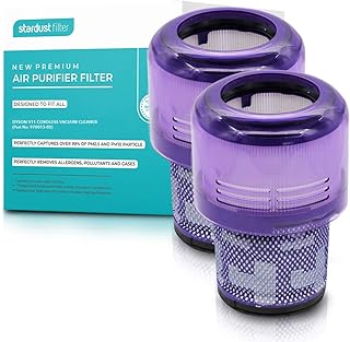 [STARDUST] 2-Pack Vacuum Filter Replacement Parts - Compatible with: Dyson V11 Torque Drive, Dyson V11 Animal, Dyson V15 Detect Cordless Vacuum Cleaner *Compare to Part No. 970013-02*