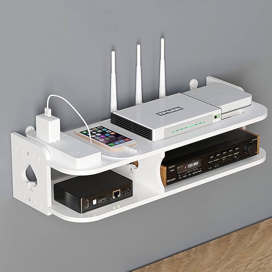 NSR tdadmiaai 壁掛けルーターストレージボックス、ワイヤレスWiFi