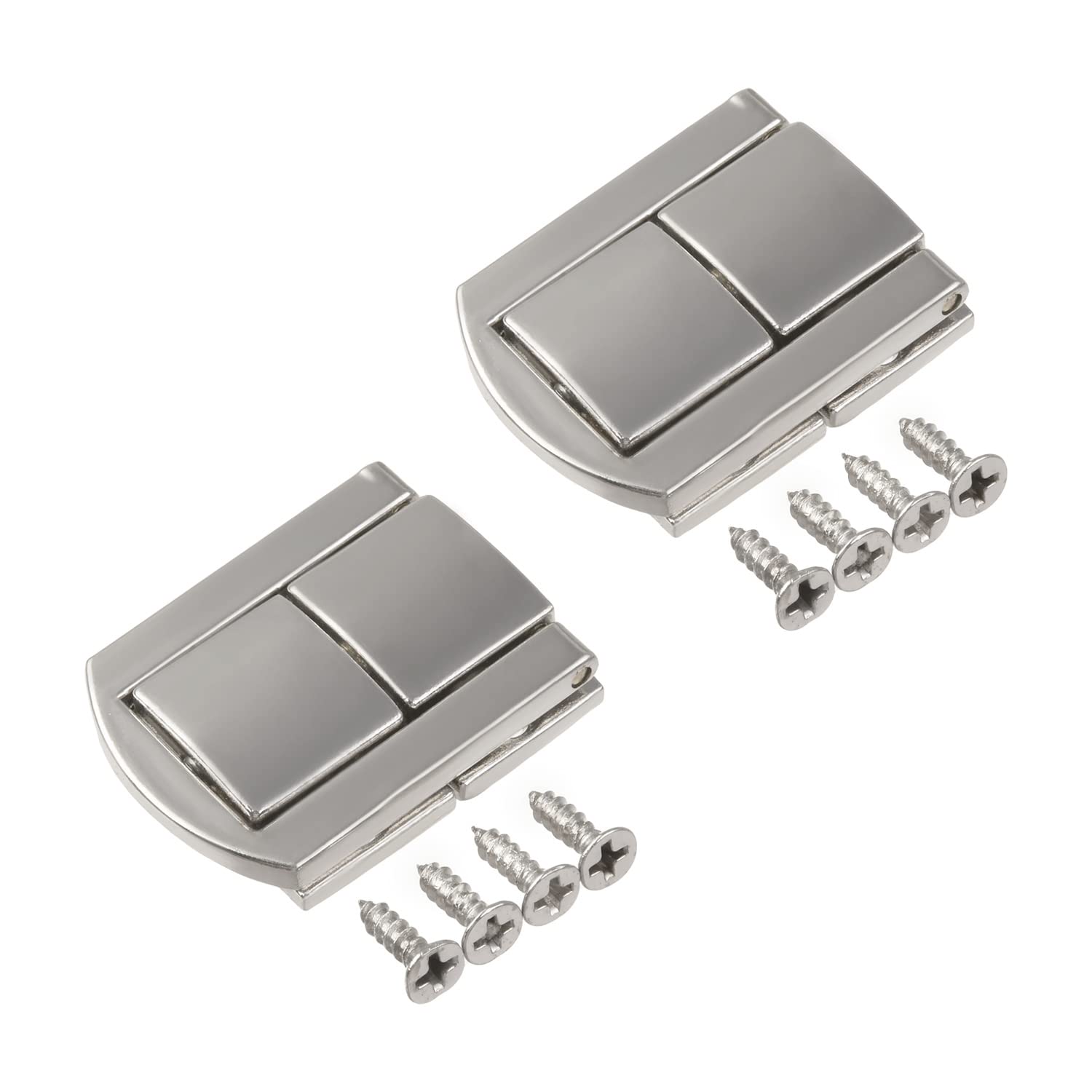 Spring Draw Latch, Spring Loaded Latch Hasp Toggle Catch Lock Multicolor(Sliver Tone)