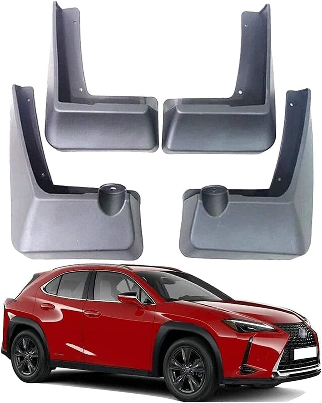 RESKIU 4PCS Mud Flaps for Lexus UX UX200 UX250H 2019-2020, Splashproof No Drill Easy Install Front Rear Wheel Protection Fender Mudflaps All-Weather Splash Guards