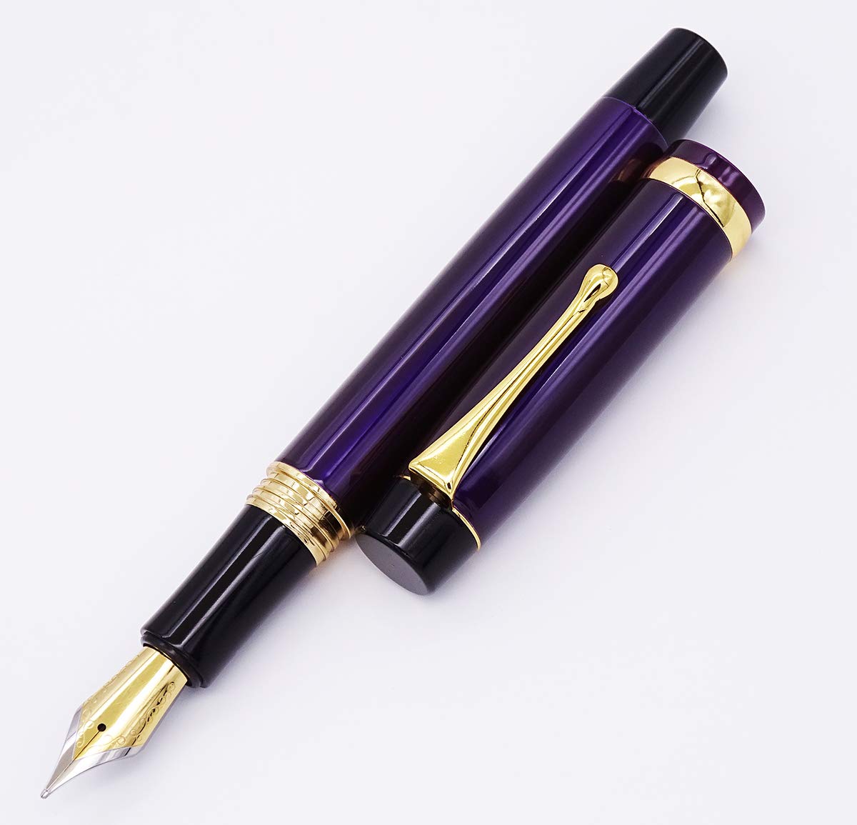 Jinhao Stylo plume en métal violet avec convertisseur de recharge