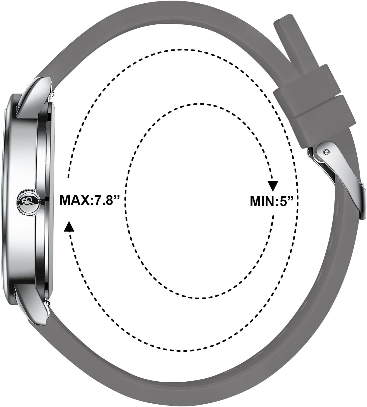 Blekon Original Nurse Watch with Second Hand – Nursing Student Essentials Work Watches for Women, Clip-On Analog Wristwatch for Nurses & Medical Students with Sweeping Secondhand (White/Gray)
