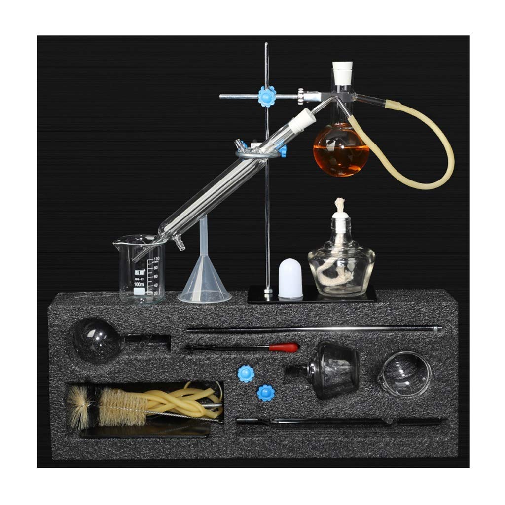 WRQzxcv Laboratory Glassware Kit, Distillation Device Set, Lab Distiller, Lab Instrument Glassware, Chemical Experiment Equipment
