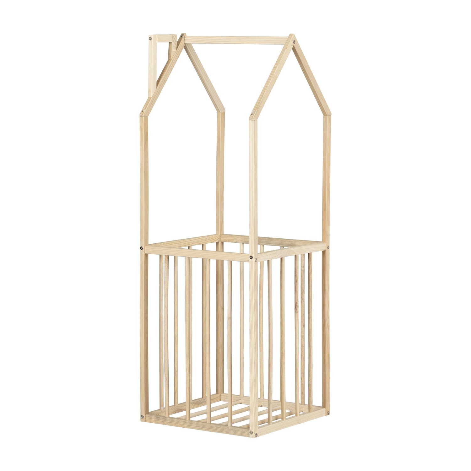 HomeStock Global Greatness House Shaped Toy Storage Unit Natural, Charming Design, Sturdy Construction, Versatile Storage Solution, 21.25