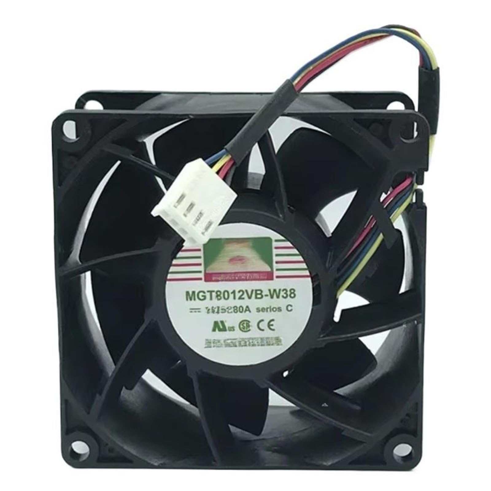 UITGVDQAT MGT8012VB-W38 DC 12V 2.80A 80X80X38mm 4-Wire Server Cooling Fan