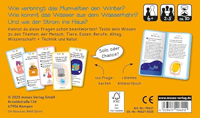 Foto 2 de 7 de moses 90621 Quiz, Kids Wissensquiz mit 100 spannenden Wie Frase, Kinderquiz rund um Allgemeinwissen