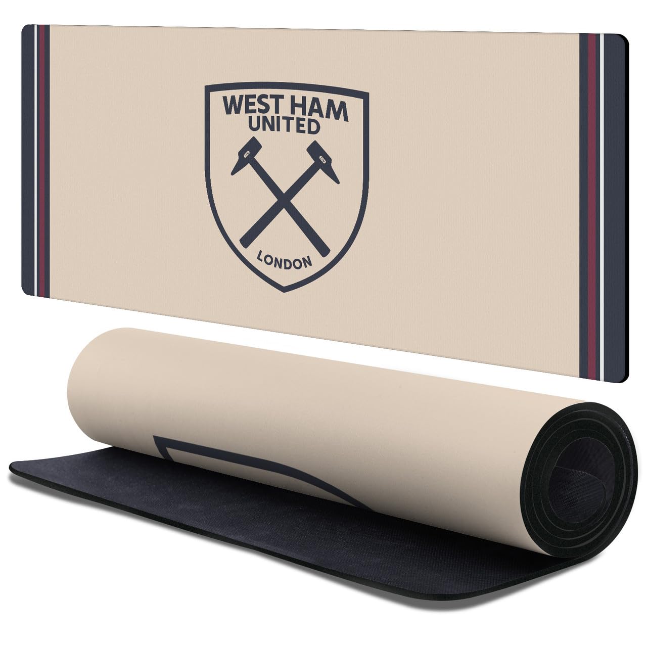 Head Case Designs Officially Licensed West Ham United FC Away 2025/26 Crest Kit 37.4 x 15.75 x 0.16 inches (900 x 400 mm) - XL Gaming Office Desk PC Keyboard Mouse Mat Pad โ image 1