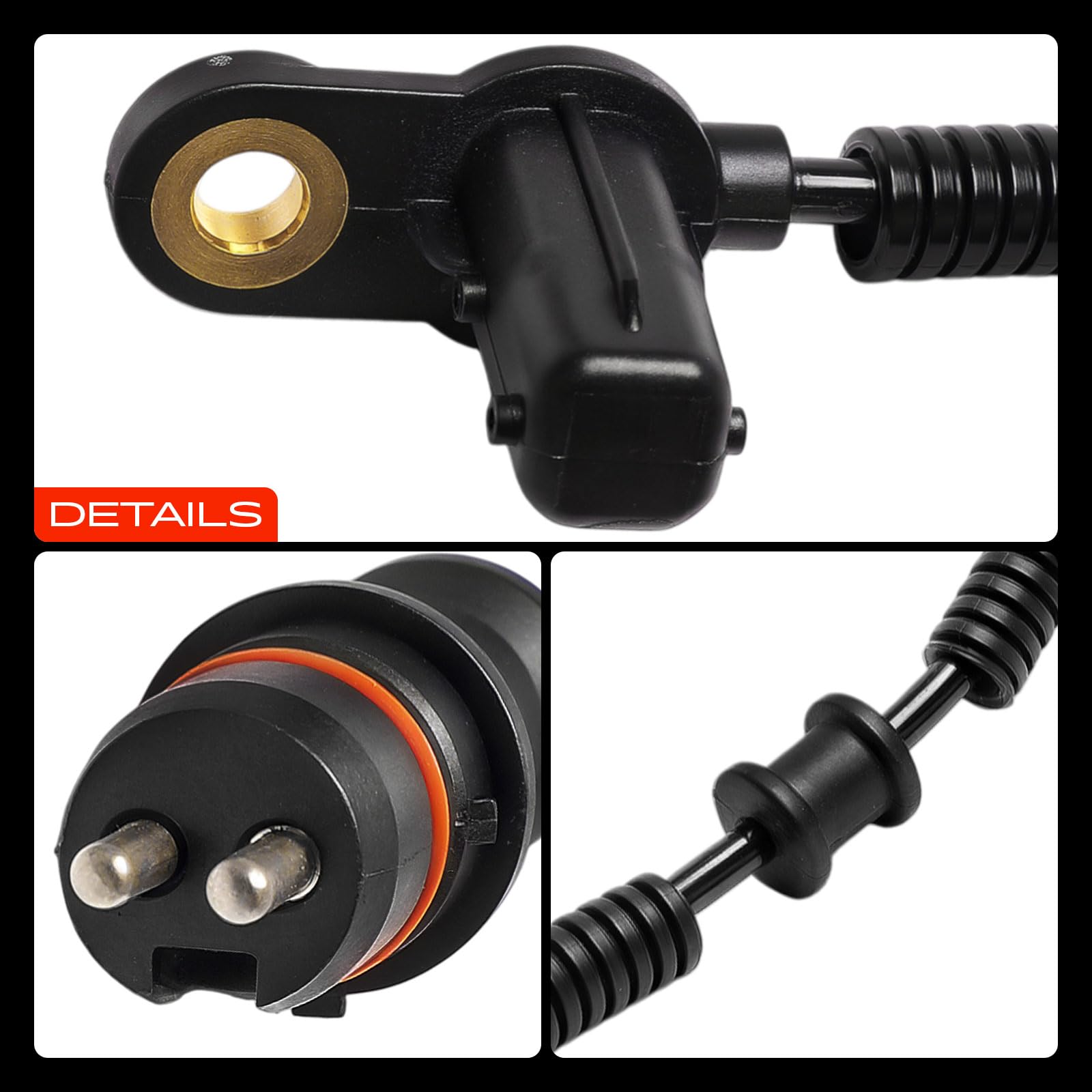 Frankberg 4x Capteur ABS 2-Pôles Compatible avec Master II Bus JD Master II Camionnette FD Master II Remorque ED/HD/UD Remplacer# 8200274800,8200252007