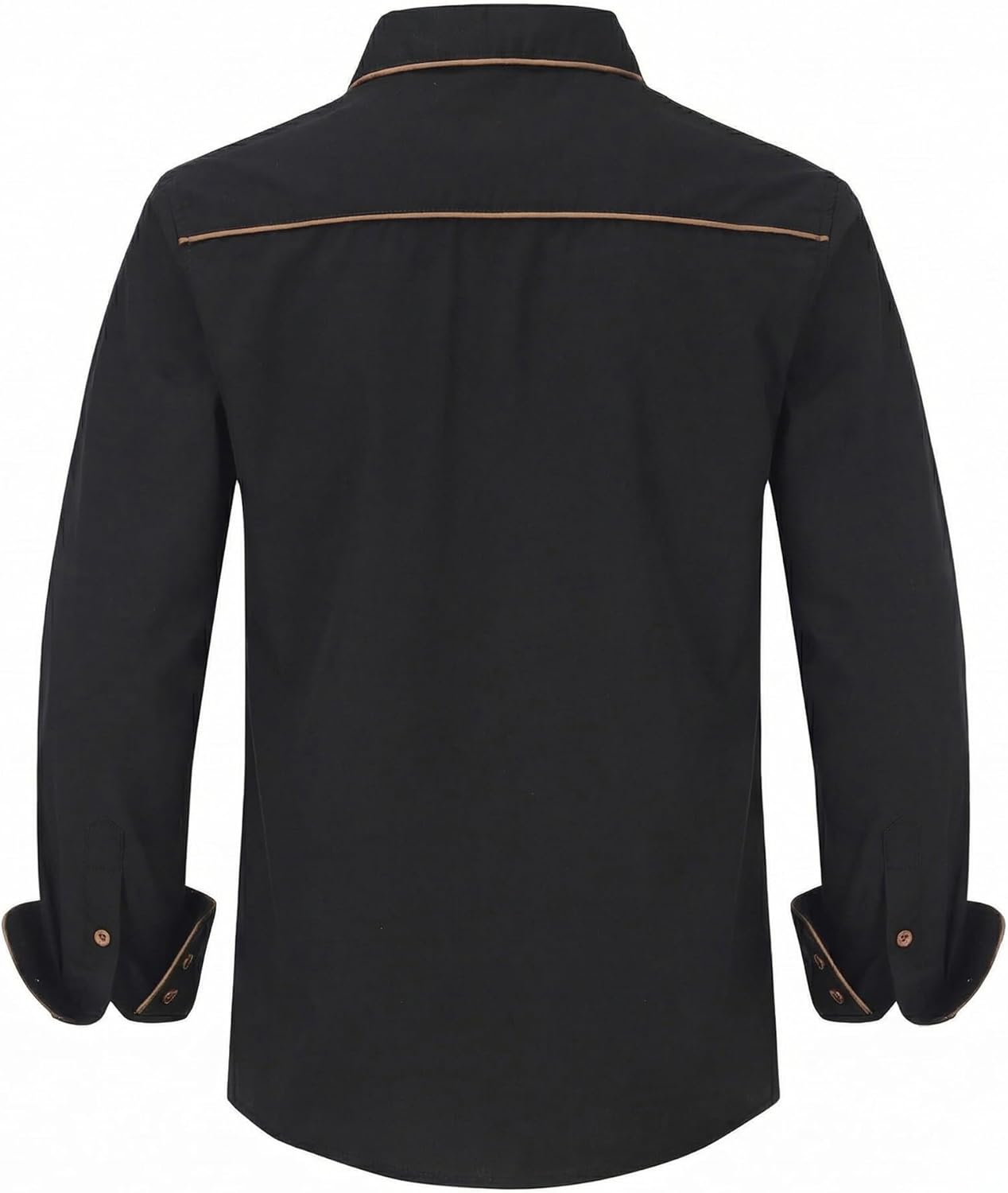 Boy's Western Cowboy Shirt Embroidered Long Sleeve Regular Fit Casual Cotton Button Down Hippie Shirts - Image 4