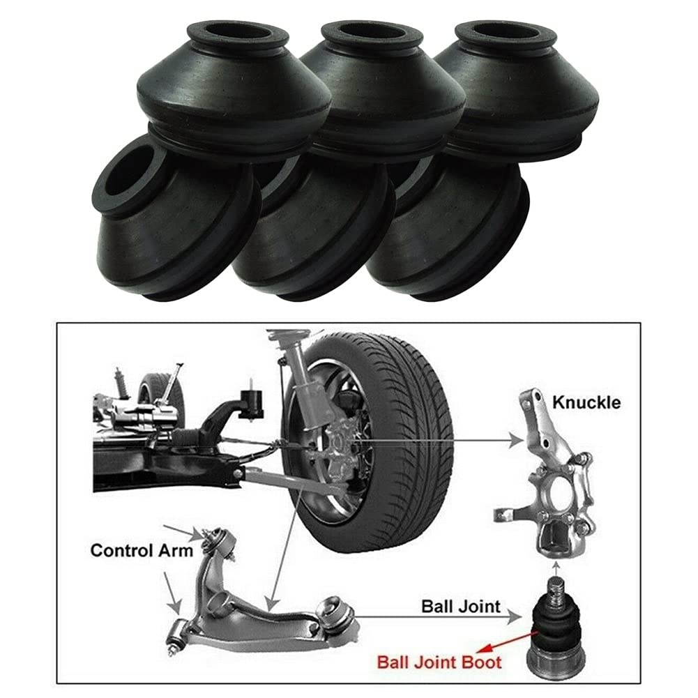 6pcs For 13 23 30 Rubber Tie Rod End And Ball Joint Dust Boots