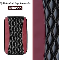 Vista 3 de Moly Magnolia Cojín Acolchado para Consola Central de Automóvil, Cubierta Protectora Universal de Cuero Impermeable para Caja de Asiento