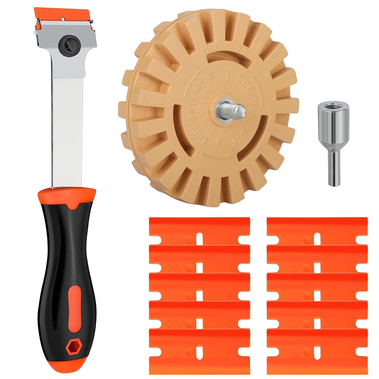 Bettinay 12PCS Car Sticker Remover Set, Adhesive Vinyl Removal Tool Kit for Floor Stained Surface Decal Scratch