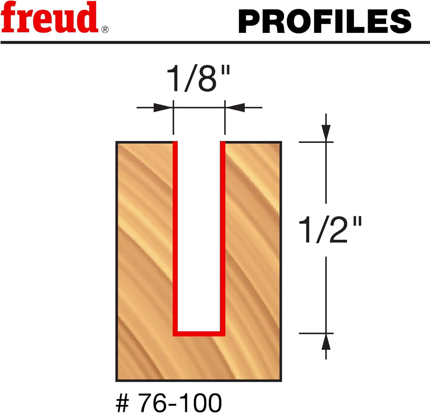 Freud 76-100: 1/8" (Dia.) Down Spiral Bit with 1/4" Shank