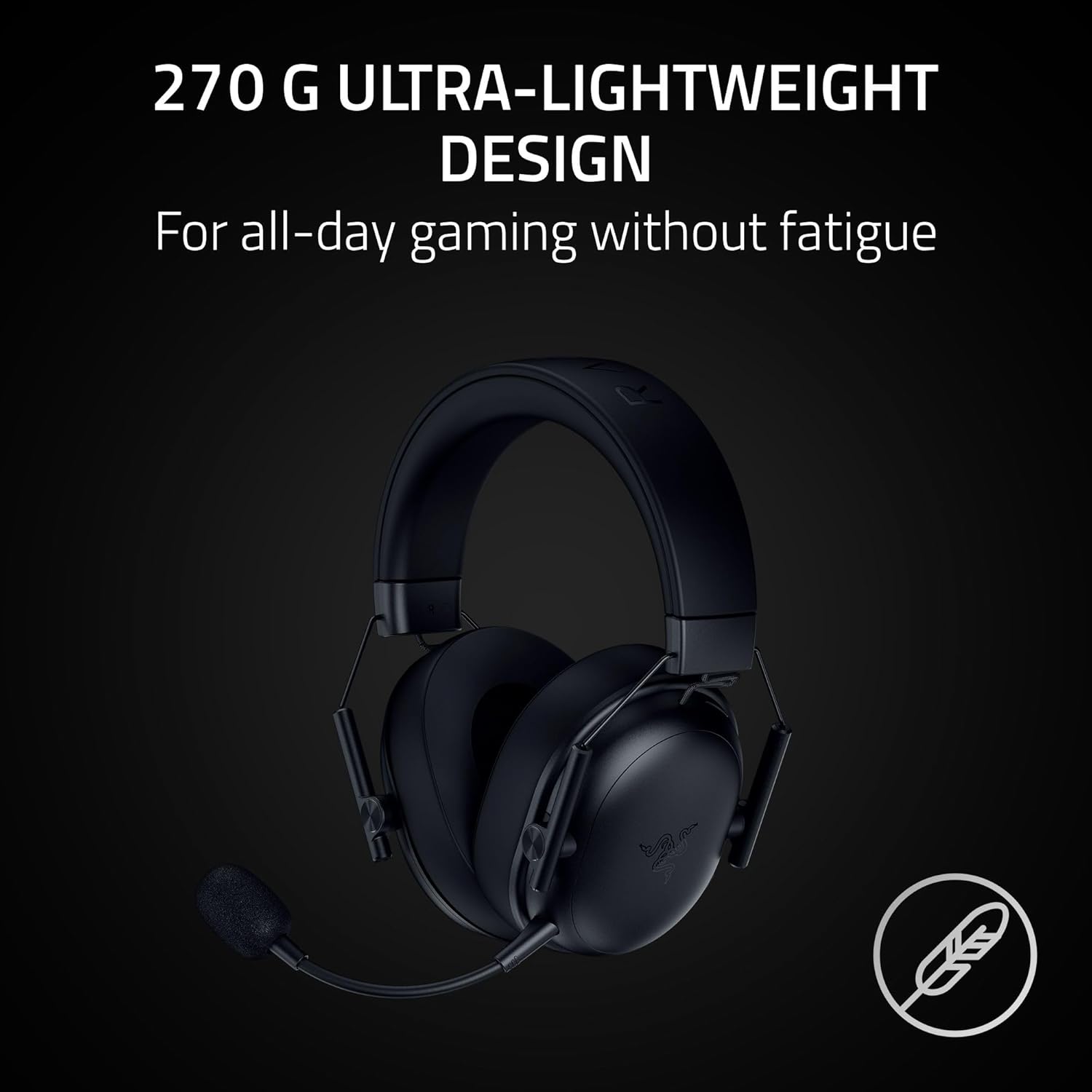 Razer BlackShark V3 X HyperSpeed Wireless Gaming Headset for PC: 50mm Drivers - Cardioid Mic - 2.4 GHz, Bluetooth, USB - Works with Mac, PS5, Nintendo Switch, Smartphone - 70 Hr Battery - Black - Image 8