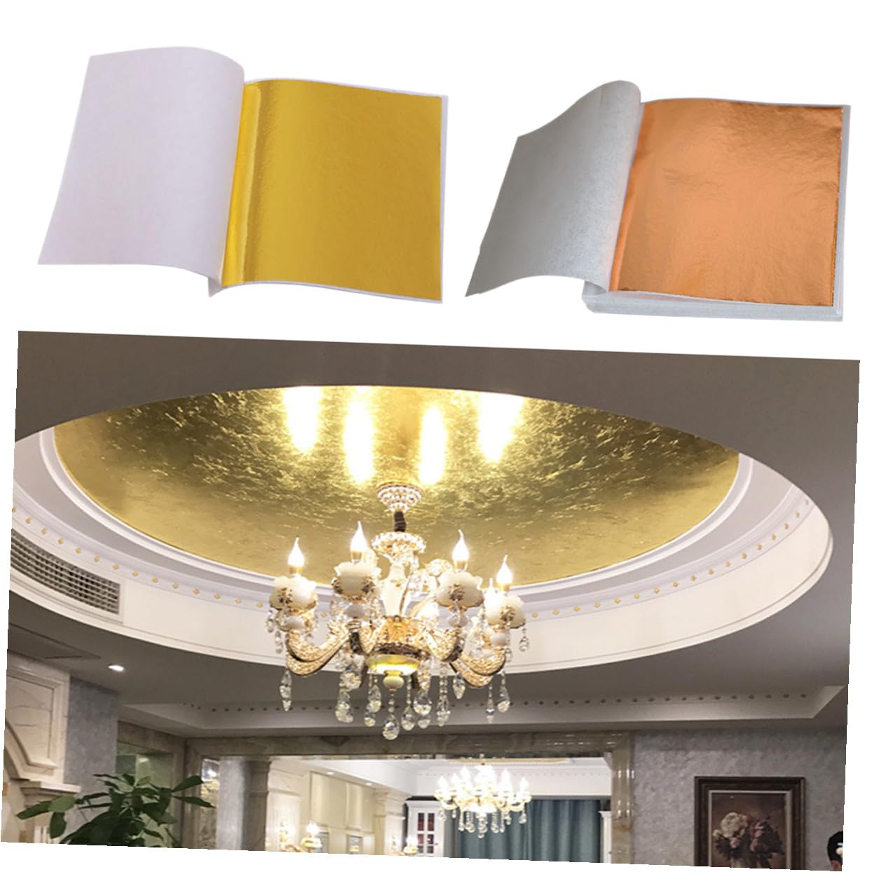 400blätter Imitationsgoldfolie Für Basteln Und Gold Und Roségold Für Kunstprojekte Dekoration Und Vergoldung