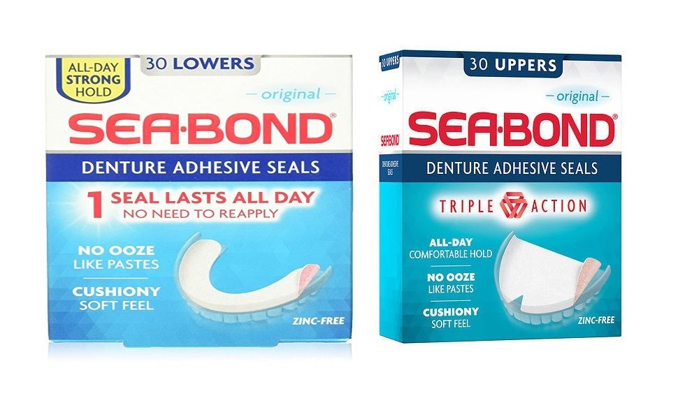 Original SeaBond Denture Adhesive Seals Bundle 30 Uppers And 30 Lowers Original Amazon.in