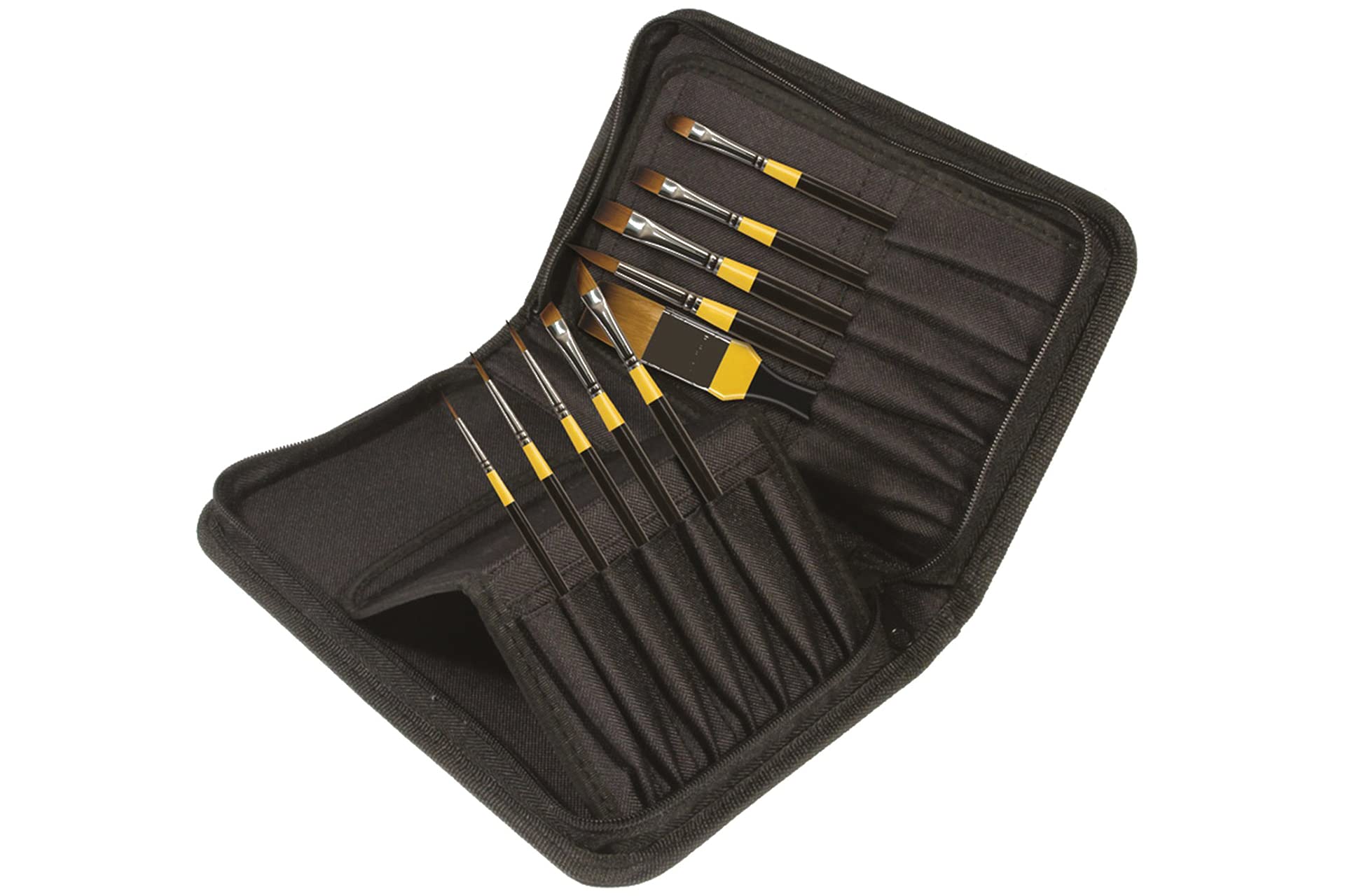 Daler Rowney System 3 Estuche Pinceles Mango Corto Zip Case Classic 10 Unidades