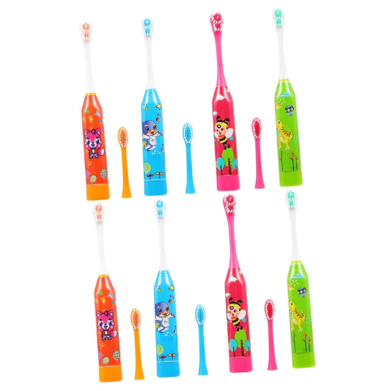minkissy 8 Pz Spazzolino Automatico Detergente Per La Casa Spazzolino Usb Per Neonati Da Denti Ad Sonore Orale Pulitore Elettrico Batteria a Secco Impermeabile Bambino Abs