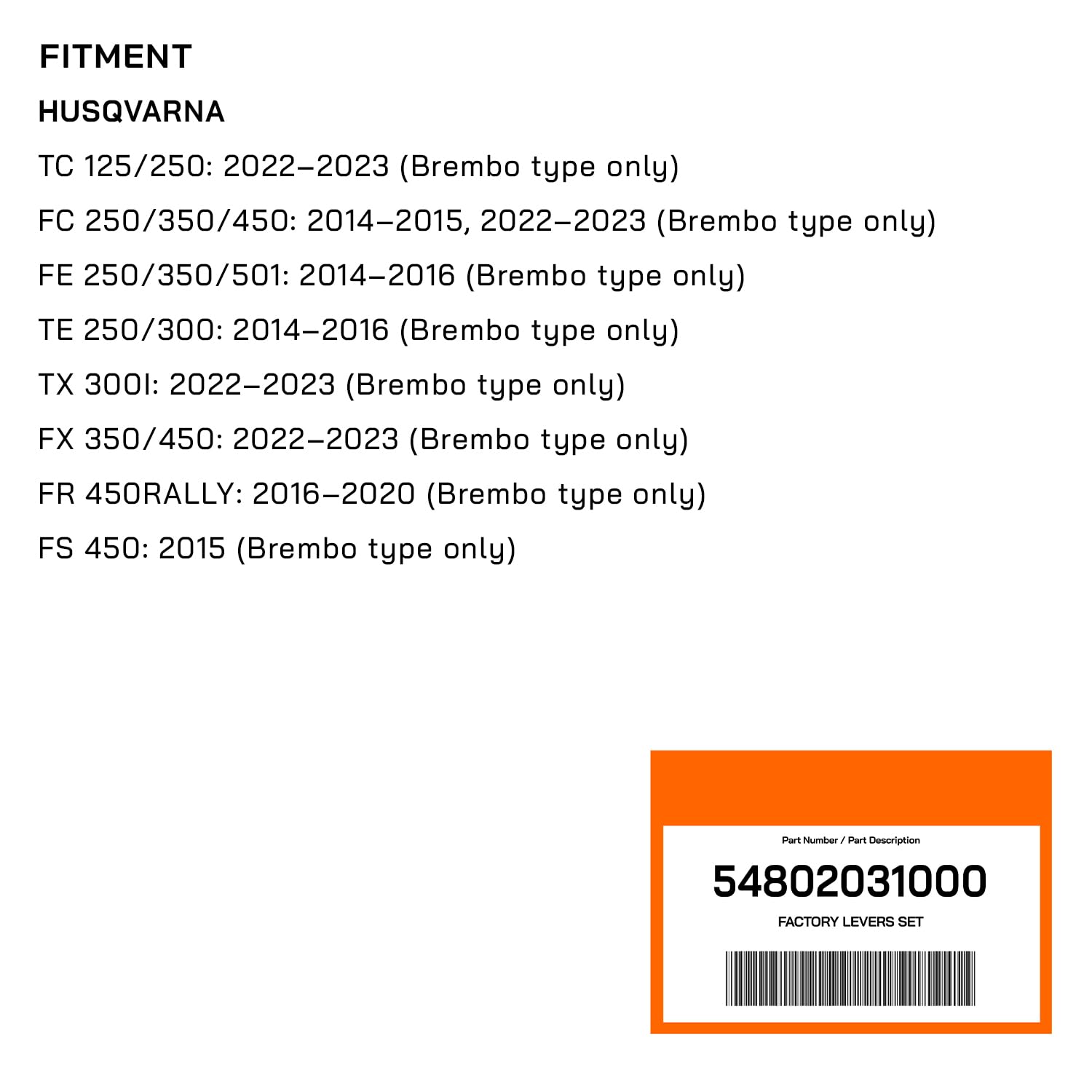 Juego de palancas de embrague y freno delantero plegable compatible con KTM Husqvarna 350 450 SX SXR SXF XCF XCFW XCW EXC 125 150 200 250 300 350 500 SX XC EXC XCW SXF XCF EXC (seis días)