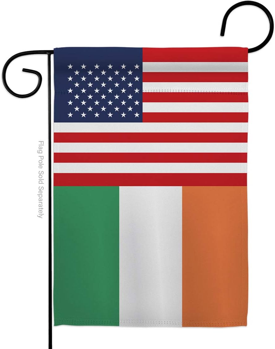 Americana Home & Garden Ireland US Friendship Garden Flag Regional Nation International World Country Particular Area House Decoration Banner Small Yard Gift Double-Sided, Made in USA