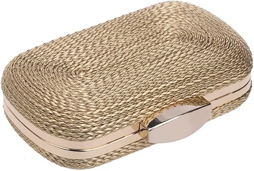 Miniatura 7 de WANLIAN Bolso de mano de paja para mujer, bolso de noche de verano, bolso de playa, bolsa de paja tejida