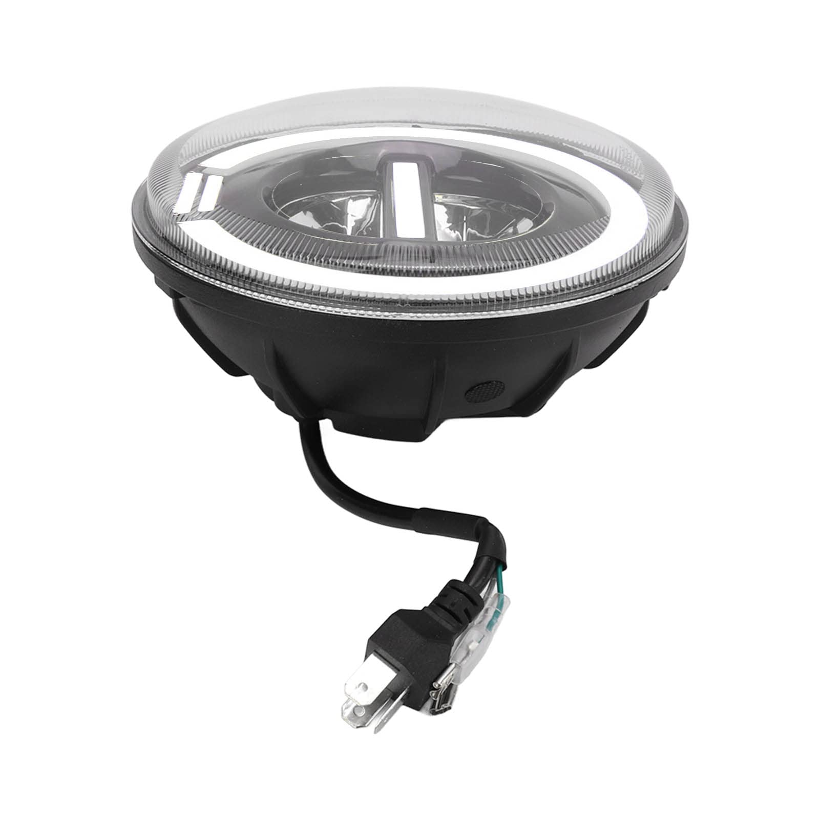 Amazon | 7インチ オートバイ LED エンジェルアイ ヘッドライト